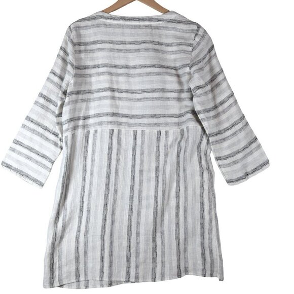 Pure Jill Linen  Cotton Tunic Blouse Shirt S Coastal Minimalist - Picture 3 of 11